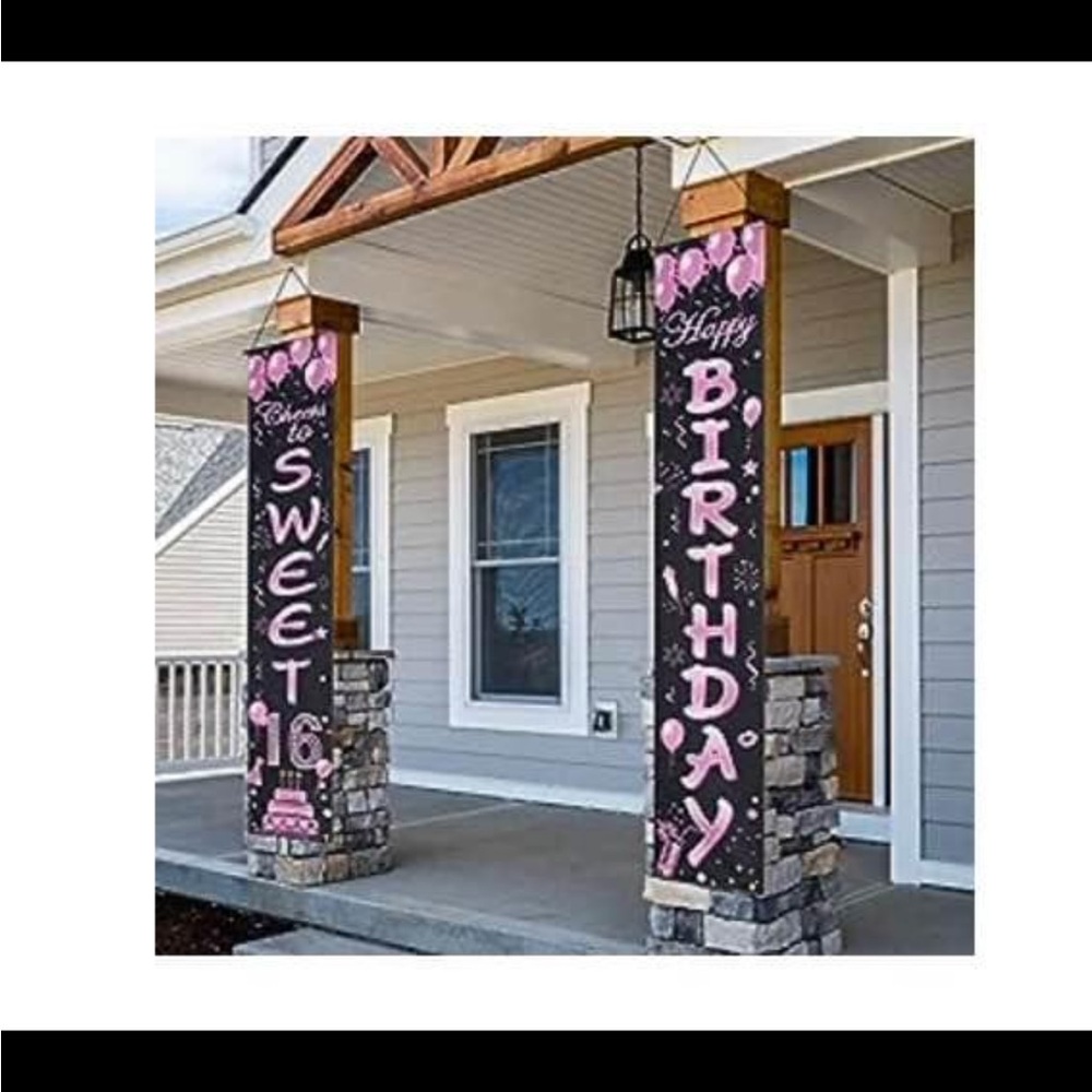 Happy 16th Birthday Banner